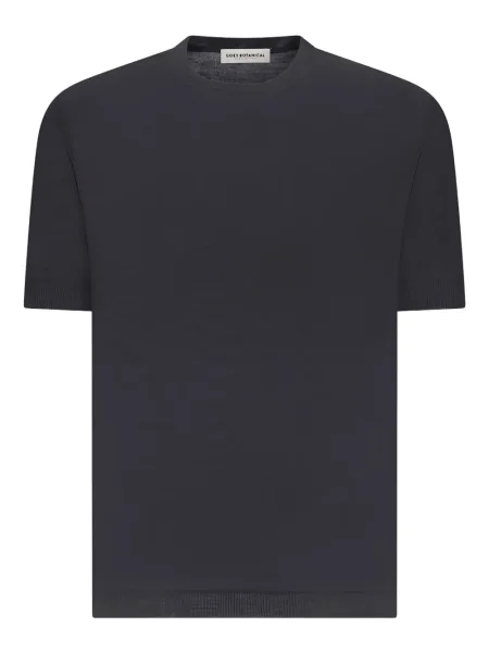 Tricou Goes Botanical cu decolteu rotund scurt gri