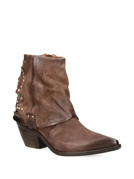 Botine A.s.98 din piele cu tepi maro