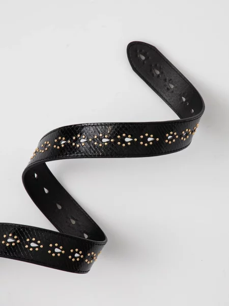 Ремінь Morgan з ремінцями чорний