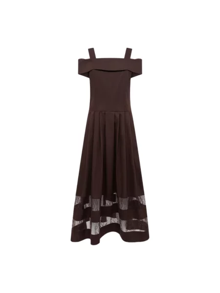 Sukienka midi Blugirl brązowa