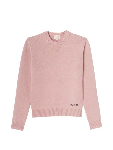 Pulover A.p.c. cu broderie roz