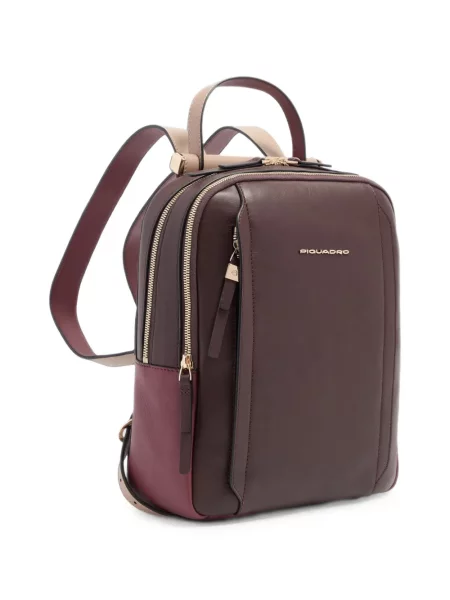 Rucsac Piquadro din piele roșu