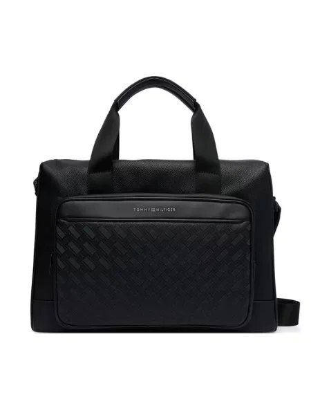 Tommy Hilfiger Torba na laptopa Th Modern Monogram Computer Bag czarny