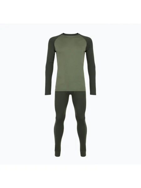 Set de lenjerie termoactivă pentru bărbați WOOLCANO termoaktywna Merino khaki