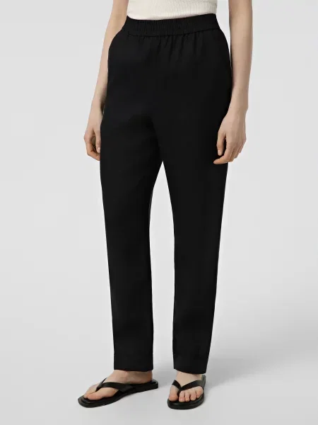 Льняные классические брюки Emporio Armani синие