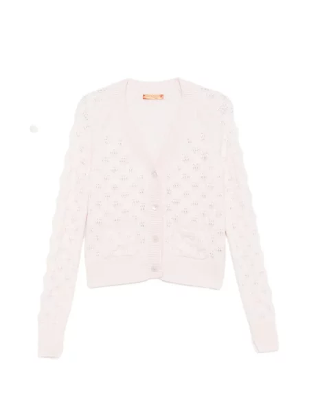Cardigan Ermanno Scervino cu decolteu în V roz