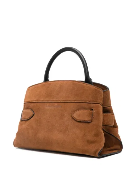 Geanta de piele Marc Jacobs din piele cu cataramă maro
