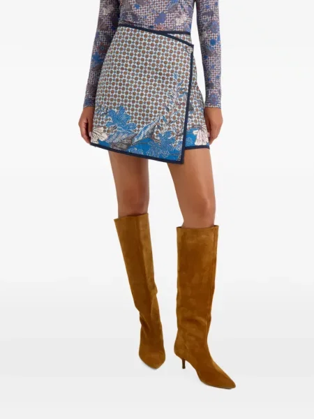 Fusta mini Marie Oliver cu model floral cu imagine albastru