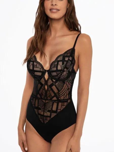 Женское боди чорне