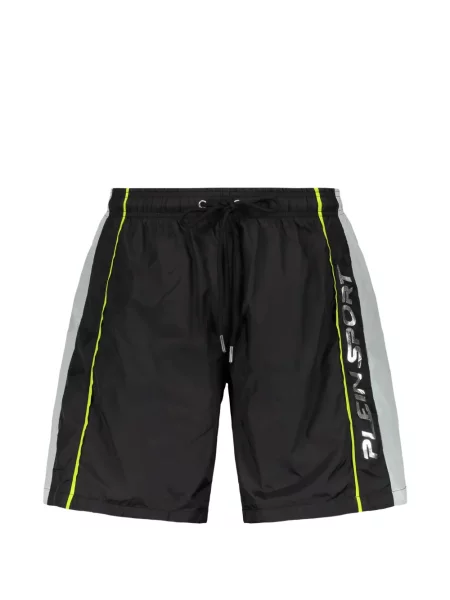 Slip de baie Plein Sport cu imagine cu cordon negru