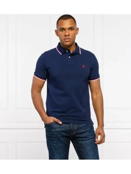 Polo Ralph Lauren Tricou bleumarin roșu alb