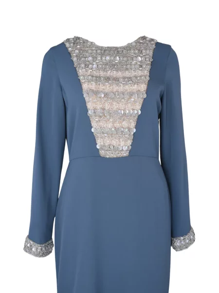 Lung rochie maxi Loodyana cu paiete albastru