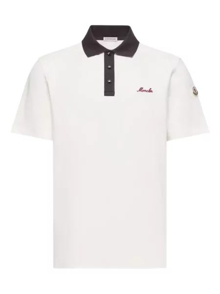 Polo Moncler alb