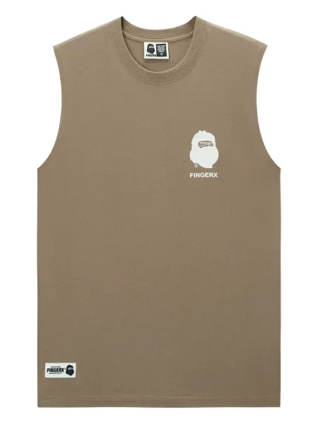 Елек Fingercroxx с принт кафяво