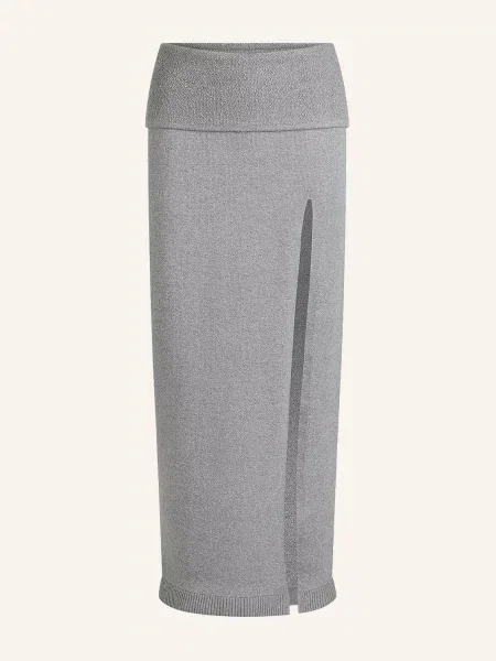Skims Lounge Sukně Textured Knit dark heather grey šedé