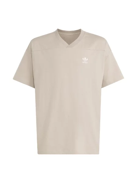 ADIDAS ORIGINALS Majica OVERSIZED CUTLINE bež bijela