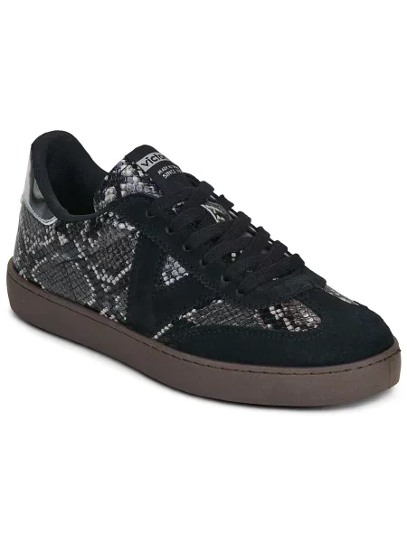 Pantofi Victoria cu imagine cu imprimeu animal print negru