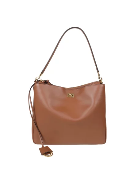 Torebka hobo Balenciaga skórzana brązowa
