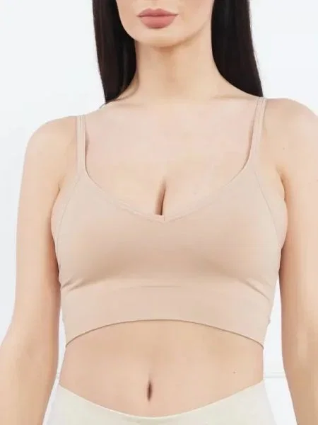 Spanx Melltartó Ecocare Everyday Shaping Longline Bralette bézs
