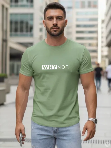 T-shirt klasyczny z nadrukiem streetwear Dstreet zielony