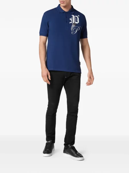 Pólóing Philipp Plein autogrammal kék
