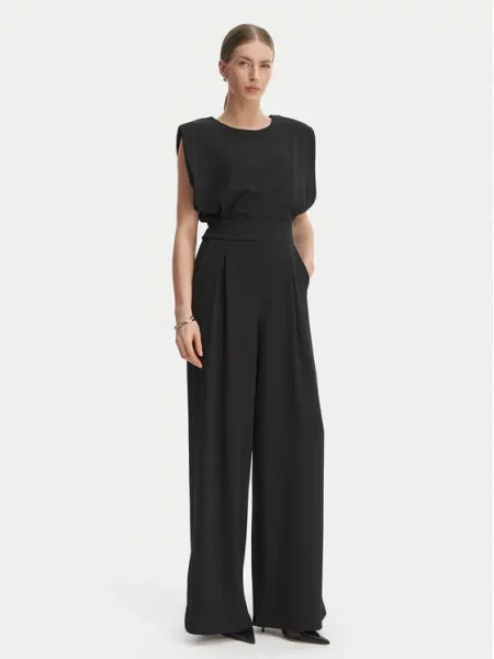 Rinascimento Kombinezon Wide Leg czarny