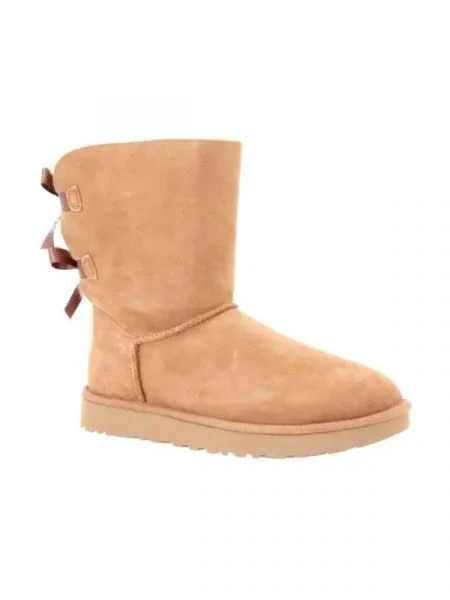 UGG De piele bocanci Bailey Bow II cu adaos de lână