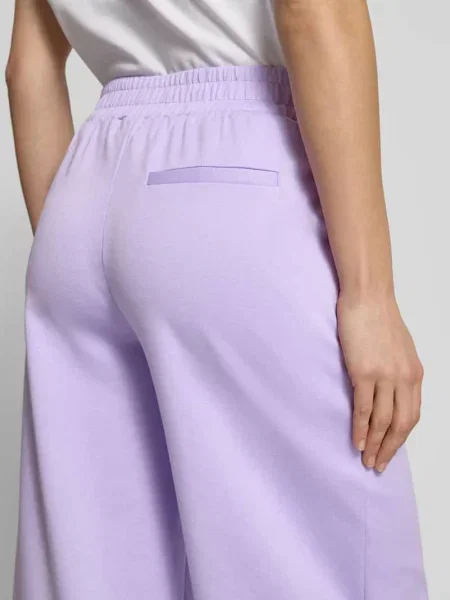 Spodnie o kroju wide fit z elastycznym pasem Model Kate' Ichi