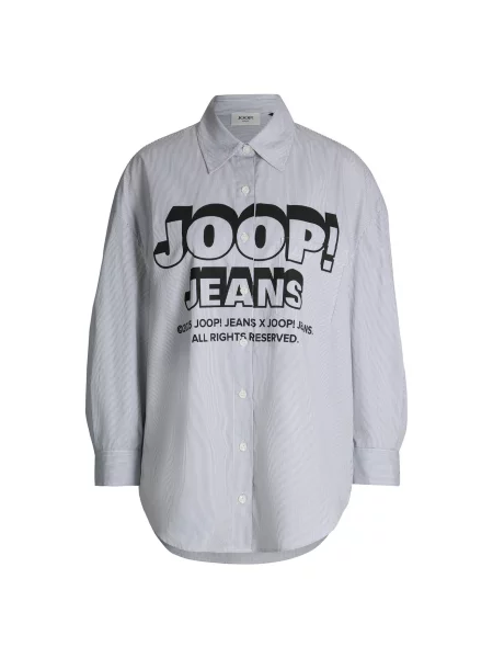 JOOP! Jeans Bluză gri / negru alb