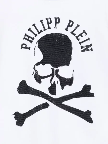 Bluza z kapturem dziecięca Philipp Plein biała