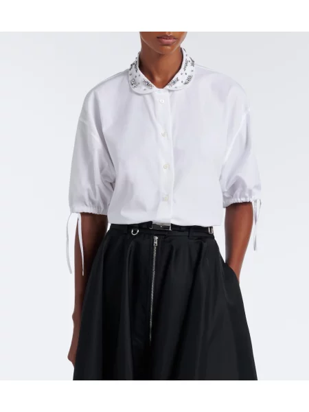 Cămașă Prada din poplin alb