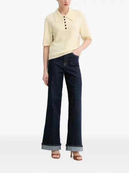 Tricou polo Gestuz galben