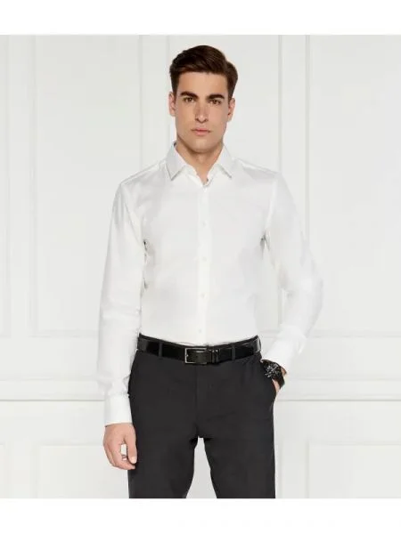 BOSS BLACK Cămașă H-HANK alb