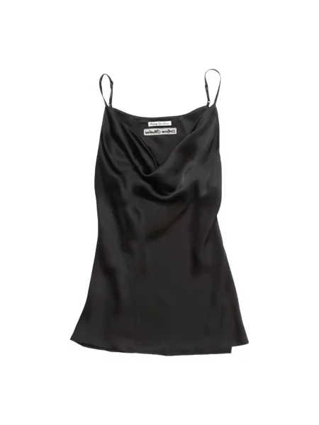 Satynowa bluzka Acne Studios czarna