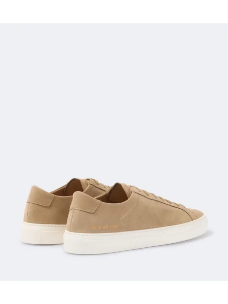 Sneakerși Common Projects din piele bej