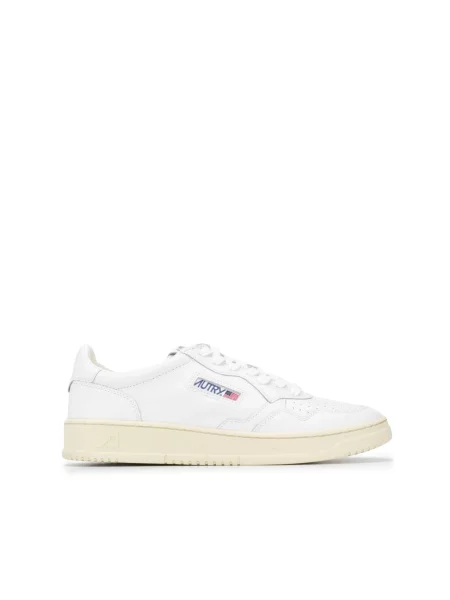 Sneakers Autry Medalist Low Man Leat/ Leat Wht/ Wht EUR 41 białe