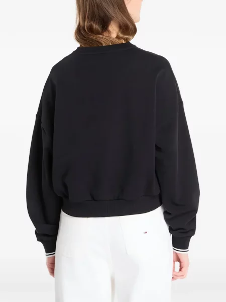 Pulover Fred Perry cu decolteu rotund negru
