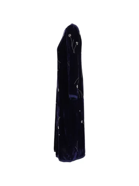 Rochie midi Forte_forte de catifea albastru