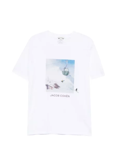 Tricou Jacob Cohën cu imagine alb