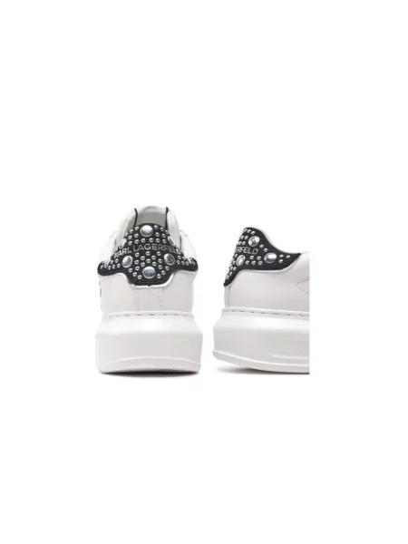 Sneakersy Karl Lagerfeld skórzane z ćwiekami białe