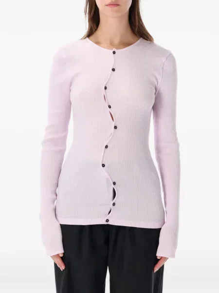 Cardigan Opérasport asimetric roz