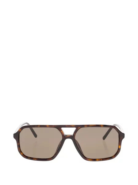 Ochelari de soare Dolce & Gabbana Eyewear cu imprimeu geometric maro