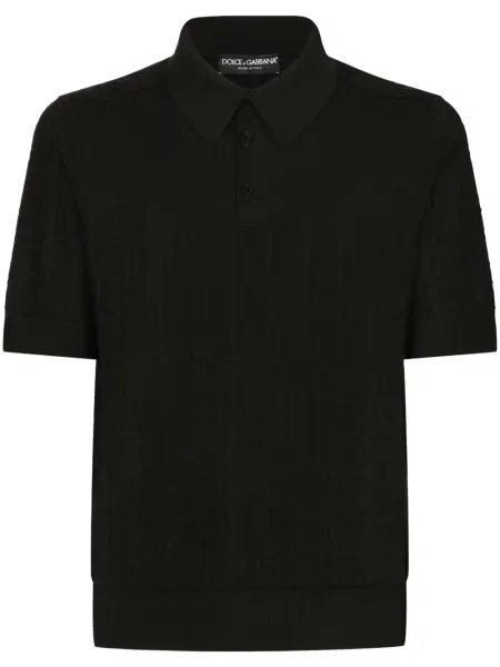Polo Dolce & Gabbana de mătase negru