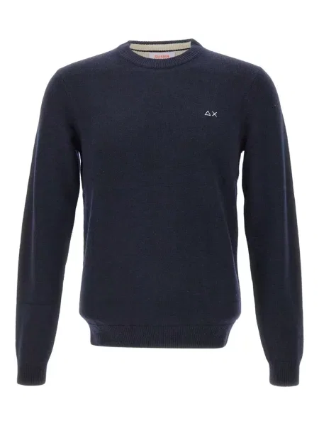 Pulover Sun68 cu decolteu rotund albastru