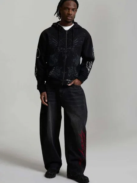 Ed Hardy Farmer kárminvörös / fekete fehér