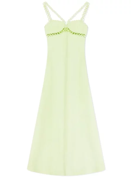 Sukienka midi Jonathan Simkhai bez rękawów do kolan garniturowa zielona