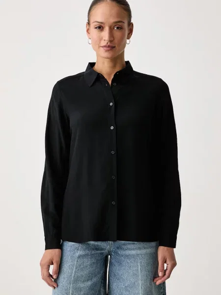 United Colors of Benetton cămașă pentru femei din vâscoză negru