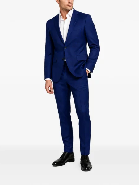 Costum Boss în carouri albastru