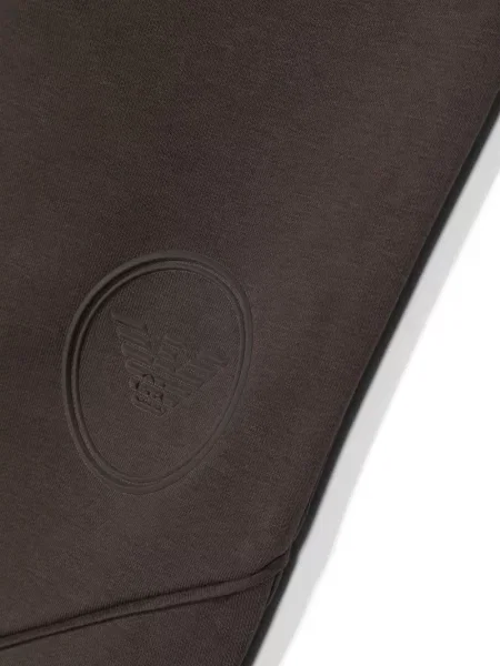 Spodnie dziecięce Emporio Armani brązowe