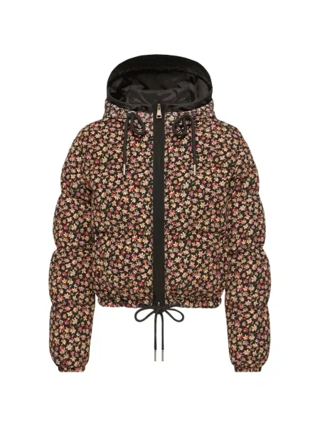 Geacă cu puf Moncler cu glugă negru